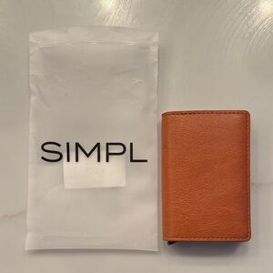 Simple Tan Leather Card Holder